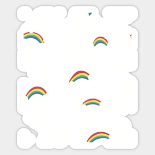 Rainbow Clouds pattern Sticker